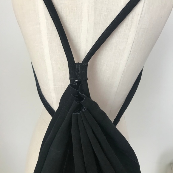 100% Leather Black Shoulder Back Bag main image 4